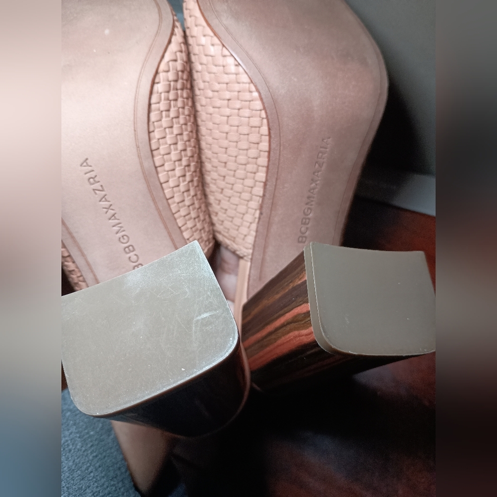 BCBG MAXAZRIA Fabienna Woven Napa Leather Mule – Nude | 9.5M / EU 40 - Picture 10 of 14